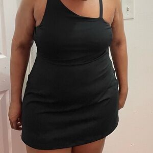Black active skort dress